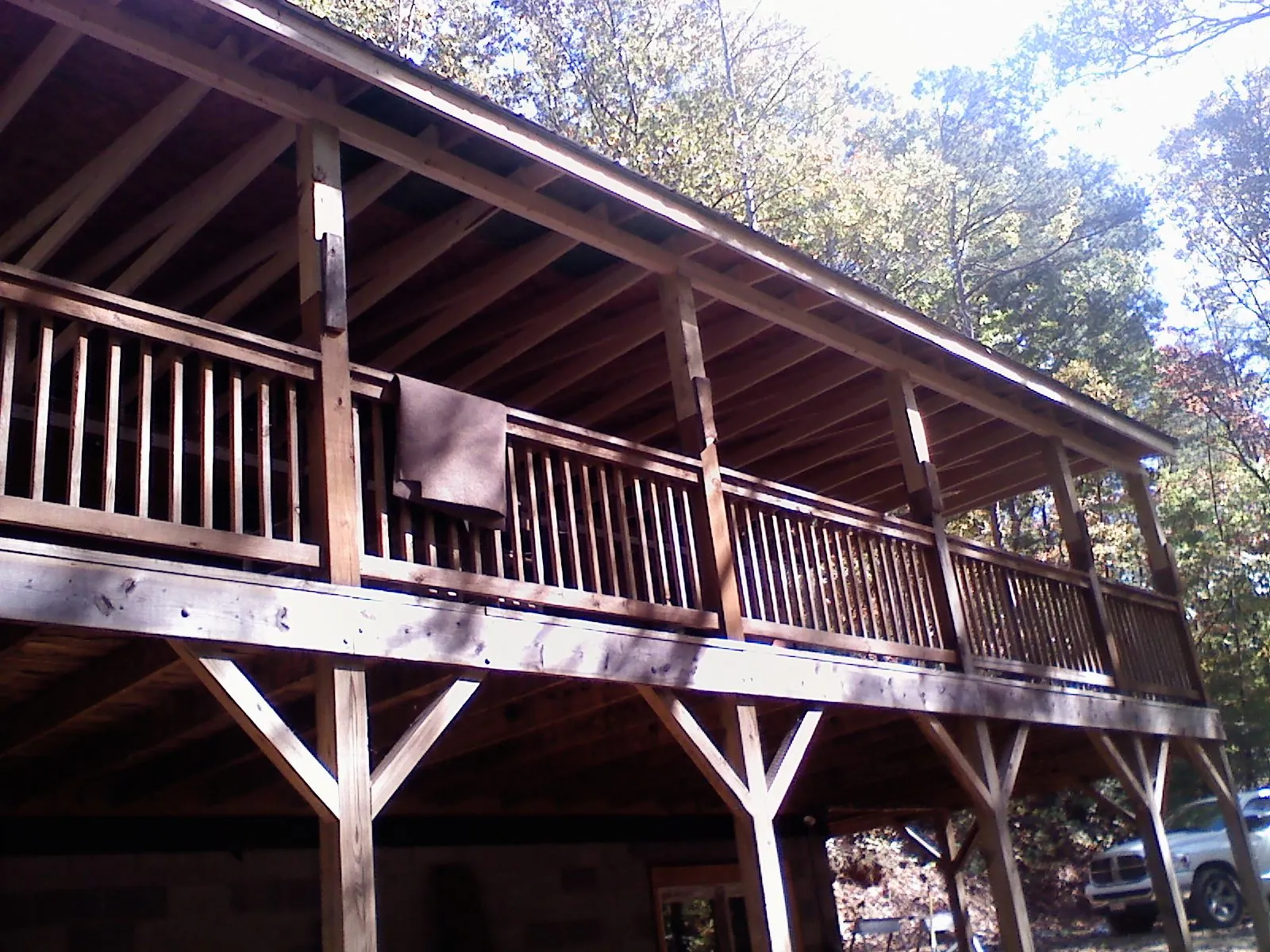 Timber framing under a new elevated porch and deck — Roof Leak Repair in Cyril by Roofing Brothers